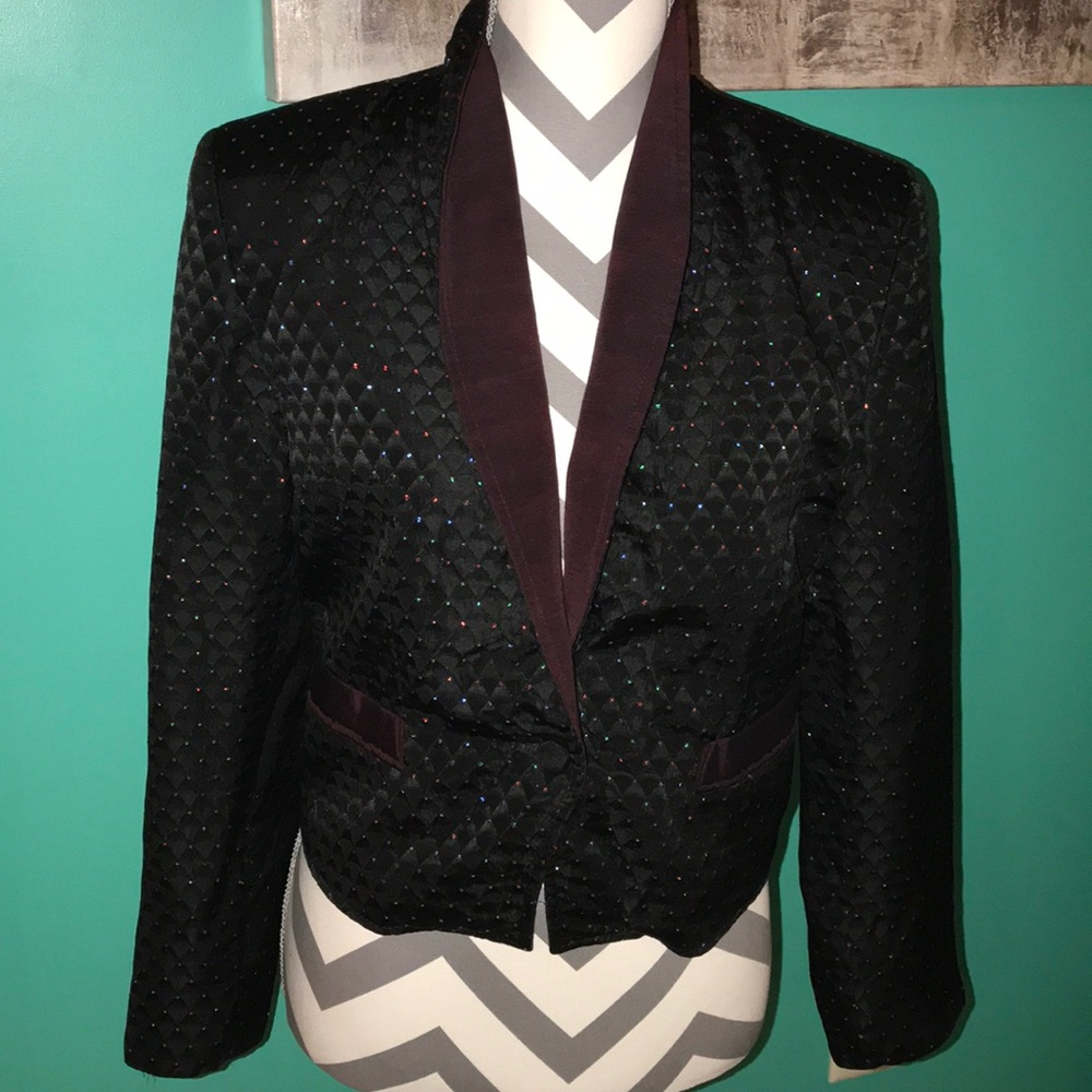 Vintage Pioneer Wear Cropped Quilted Blazer